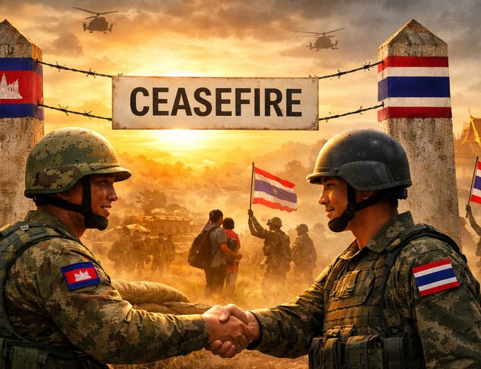 Cambodia and Thailand Agree Immediate Ceasefire Amid Border Clashes After Weeks of Violence